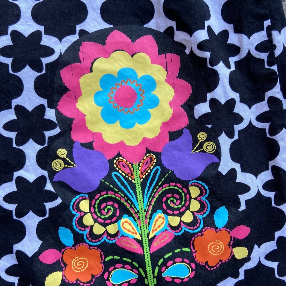 Hanna Andersson Girls Dress Size 80 2‎ Black White Flower Pillowcase Style - Picture 3 of 8